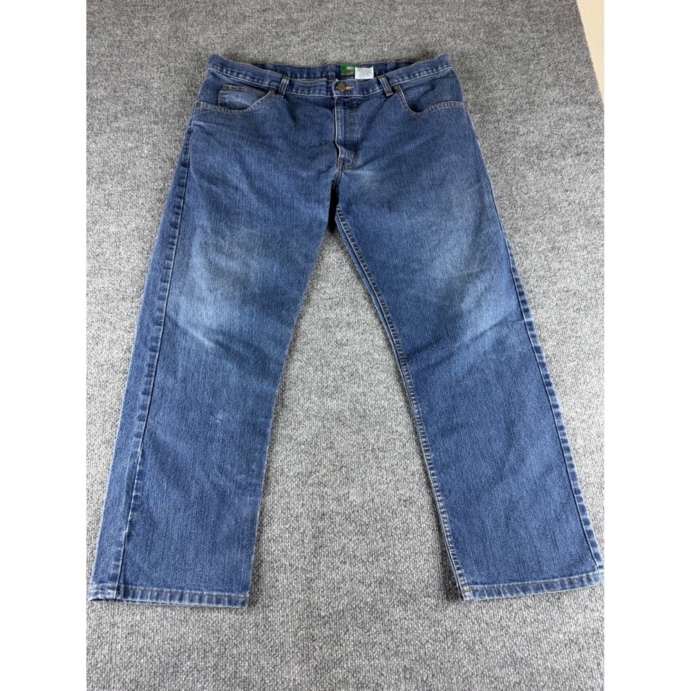 Key Flex Denim Mens 40x30 Blue Jeans Lycra Toughmax Straight Leg FS2685